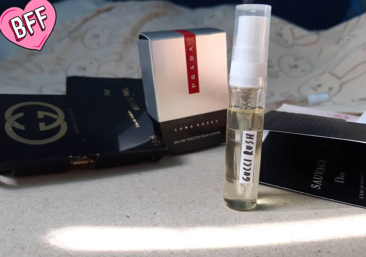 gojiberryl's tweet photo. Gucci Rush(5ml) เหลือ90% ❤195บาท กลิ่นนี้ยั่วๆบดๆมากก ยั่วสมคำล่ำลือ กลิ่นหนักติดทนฉีดเบามือ กลิ่นอ่อยแรงมาก😳 #gucci #guccirush #น้ําหอมแบ่งขาย #น้ำหอม #ส่งต่อน้ำหอม #ส่งต่อgucci https://t.co/MeJVz8rL5r