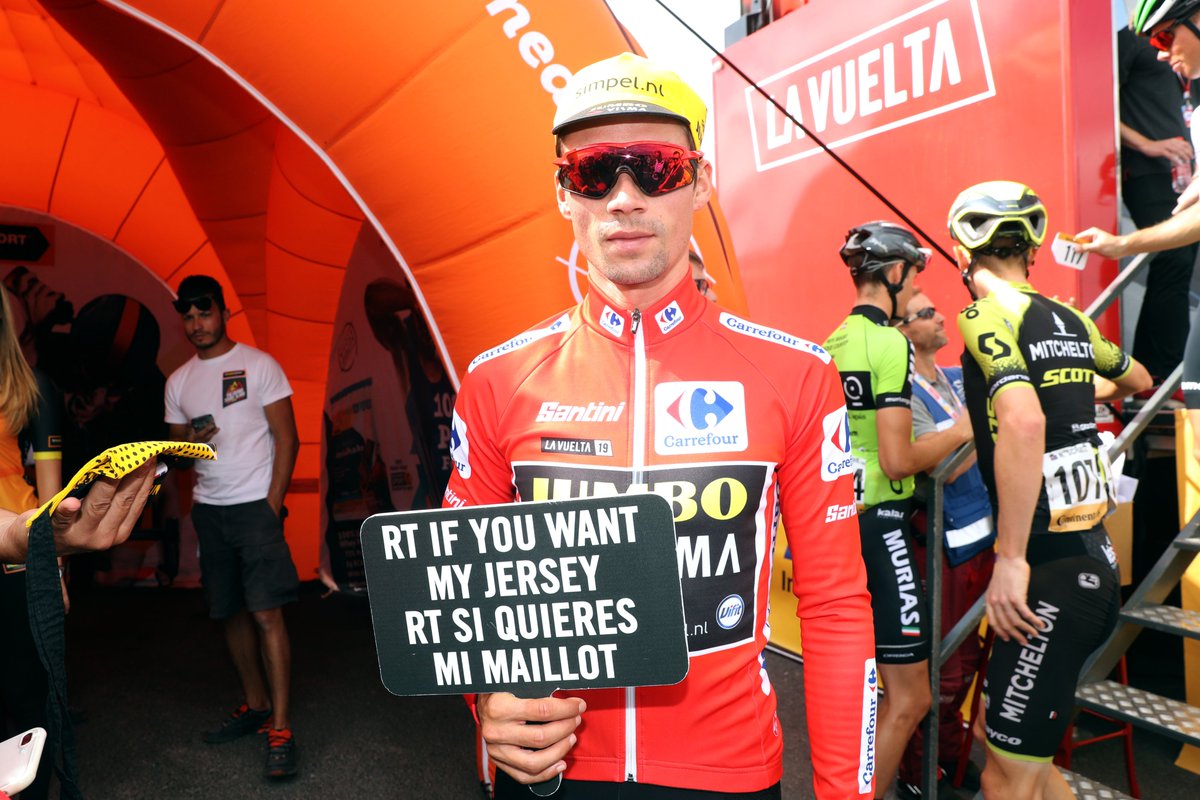 🇪🇸 Gana el maillot del líder ❤️ LA ROJA 
¡Sorteamos uno cada etapa!
➡️ RT + FOLLOW para participar.

🇬🇧 Win the leader's jersey ❤️ LA ROJA
We giveaway one per stage!
➡️ RT + FOLLOW La Vuelta to enter.