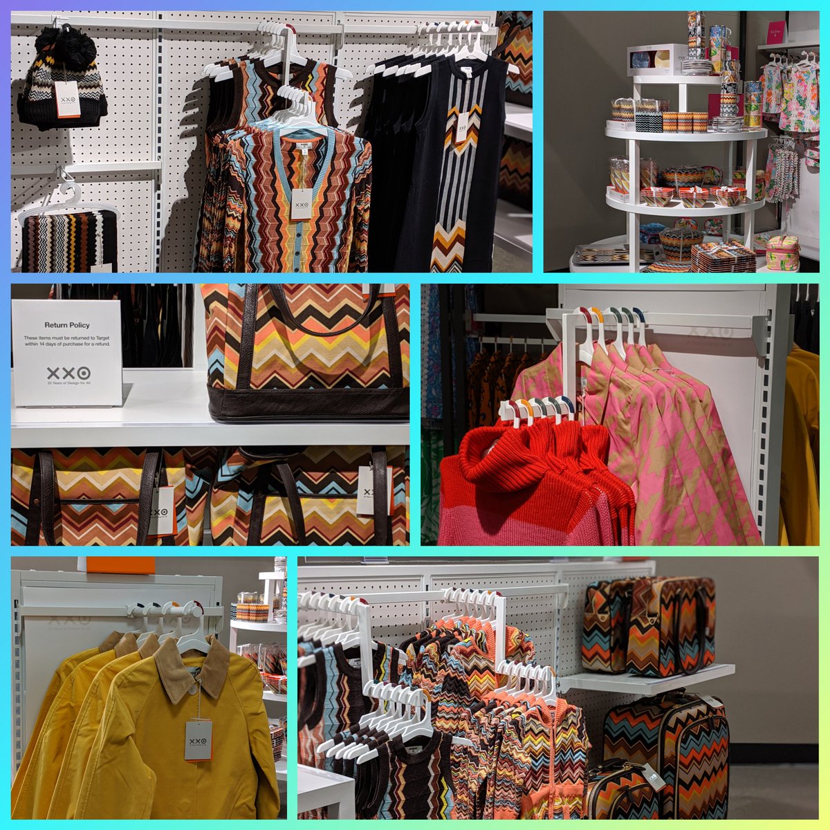 VM_Connor's tweet image. Come in to check out our 20 Years of Design for All collection at #T2186 Our team did an incredible job with this set, and I am so proud of them!! #XXO #TargetStyle #HangingStandards #VisualMerchandising #WorkSomewhereYouLove @Bryjudy @DZeppuhar @TGTmatt2186 @madeleinepm23