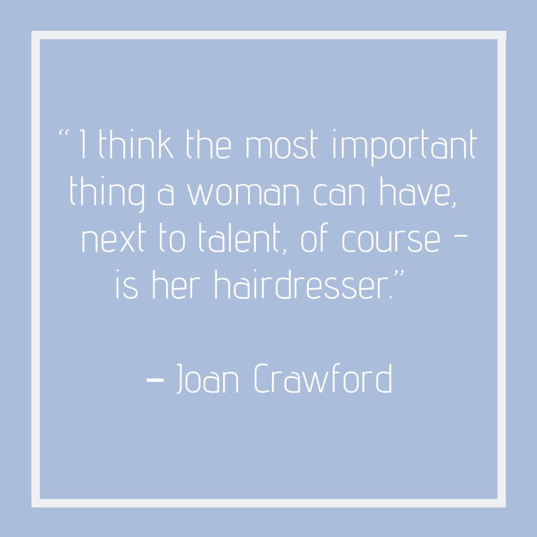Joan Crawford said it herself! Our clients build up great relationships with our team 💜#hairstyles #hairdresser #hairsalon