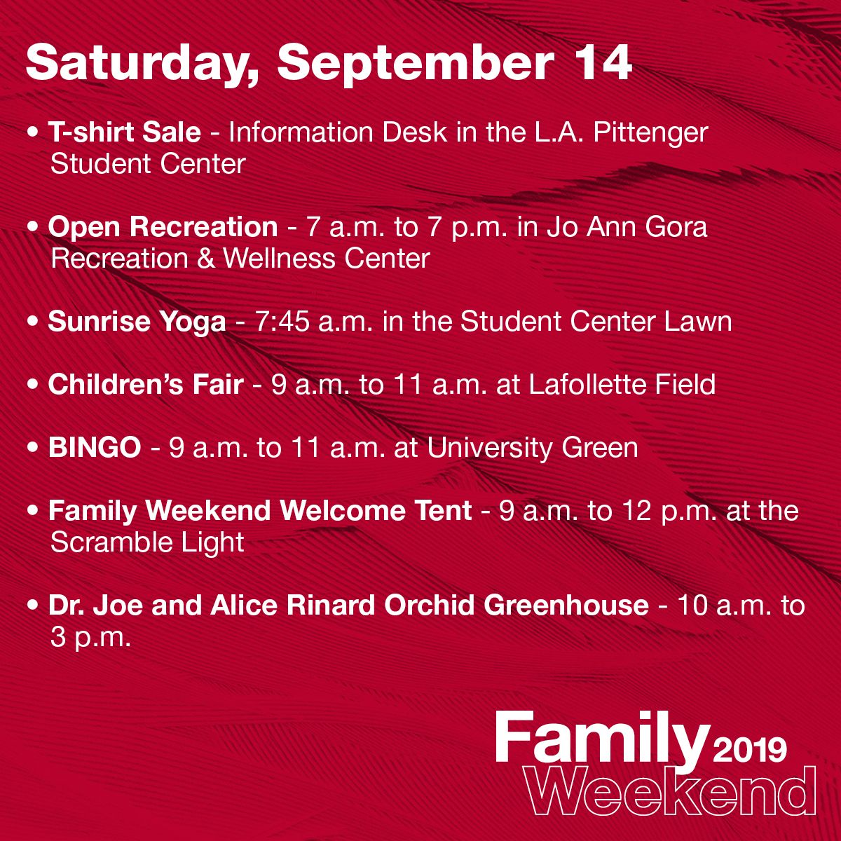 Ball State On Twitter Are You Ready For Day 2 Of Family Weekend