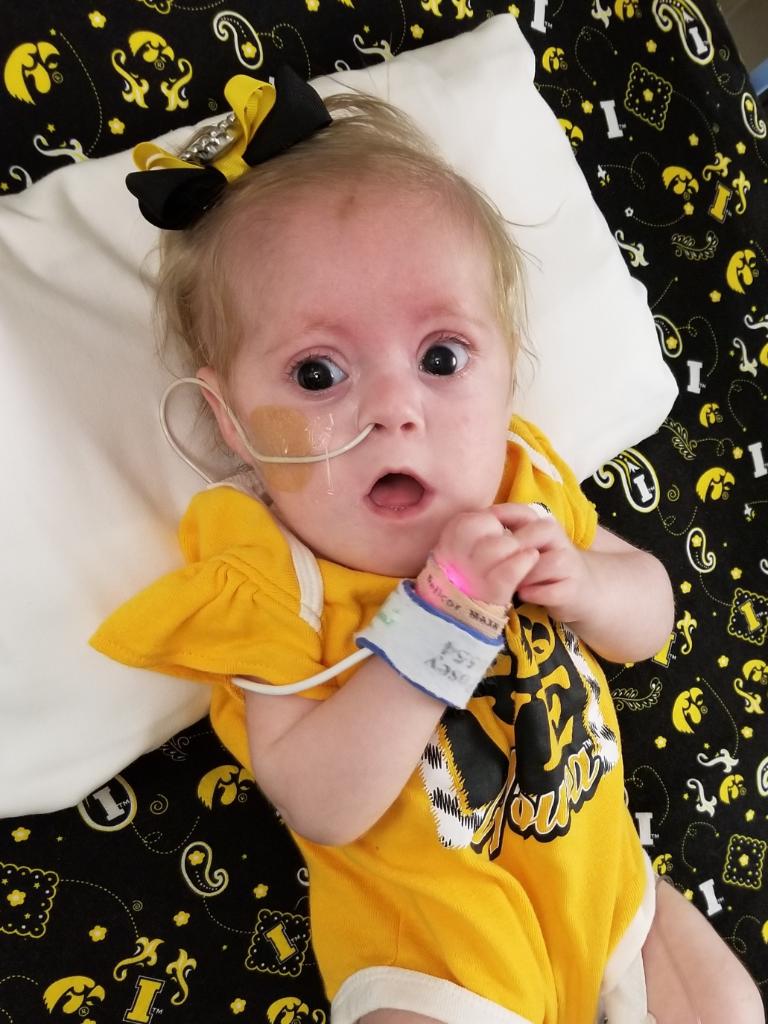 UIchildrens's tweet photo. No matter which team you're cheering for today, we can all agree that some of the toughest #Hawkeyes and #Cyclones you'll ever meet are in our #NICU! #CyHawk @CollegeGameDay https://t.co/uCpEIl8HOi
