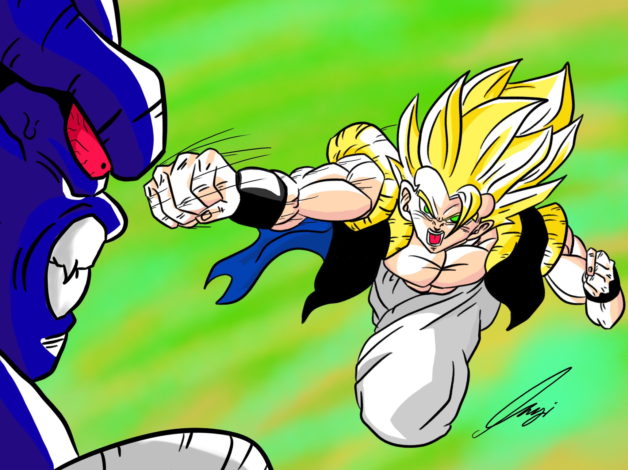 Habla 2929 今回はゴジータ Vsジャネンバを描いてみました ゴジータ の服を映画ブロリーの色にしました Dragonballsuper Dragonball イラスト好きな人と繋がりたい ドラゴンボール 映画ブロリー ドラゴンボール超 ゴジータ T Co Lhuanl2coj