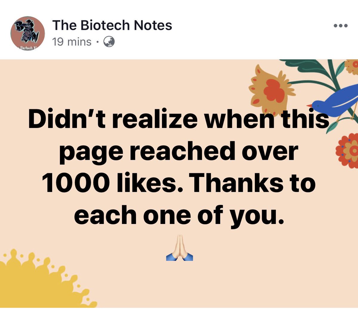 biotech_notes's tweet photo. We have got more than 1000 likes on Facebook. Follow us on Facebook: https://t.co/B9wIqiFopZ
#thebiotechnotes #Biotechnology #Biology https://t.co/Yf3q74JqWS
