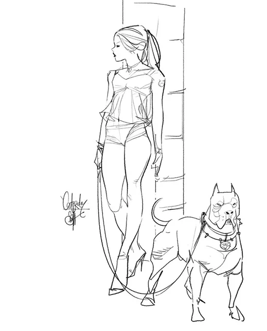 'Cat and Bat'. ")   #caturday #scketchandcoffee 