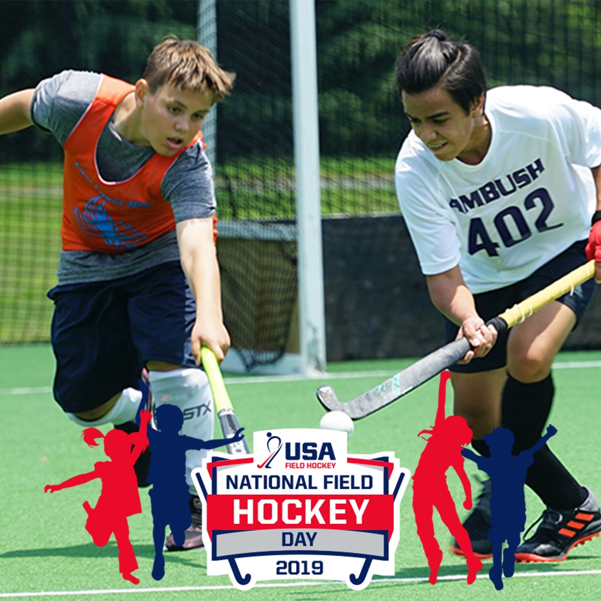USAFieldHockey's tweet photo. Happy National Field Hockey Day! USA Field Hockey would like to thank all of the players, parents, coaches, club admins, umpires and fans for being a part of the field hockey family. 

All the best to you on this special day! #NFHDay2019🏑 https://t.co/HY4TZdGZQ0 https://t.co/YpfLaGysvC