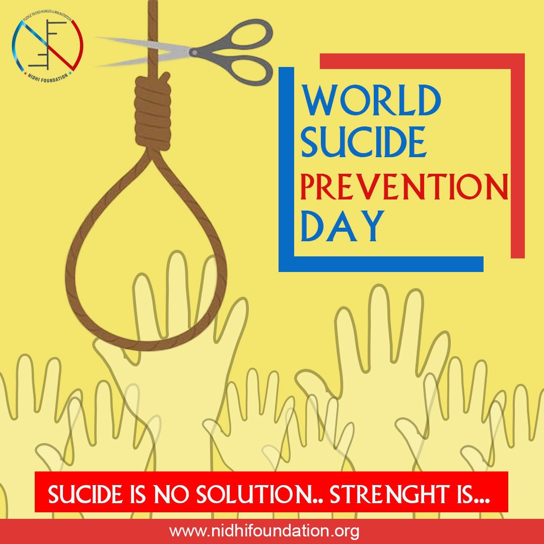NidhiFoundation's tweet photo. Strength is in surviving. This world suicide prevention day, pledge to strength the will to survive and conquer with a ray of hope in every situation.
#WorldSuicidePreventionDay #socialcause #childrenunplugged https://t.co/KqIEyOoEJI