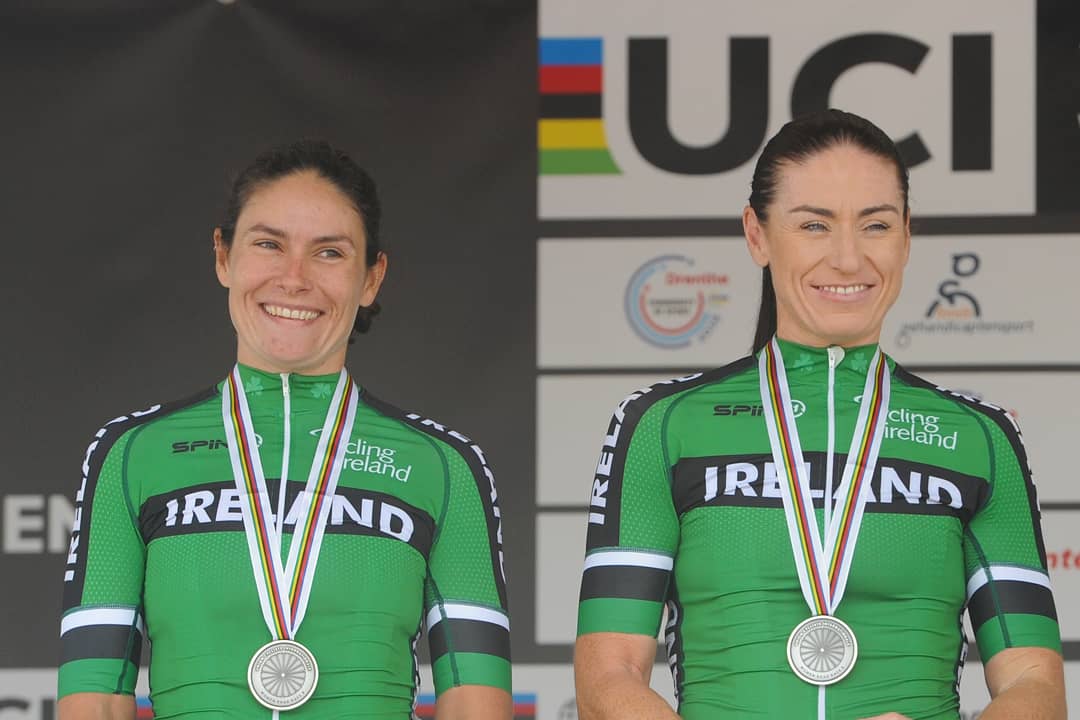 CyclingIreland's tweet photo. Silver for Katie-George Dunlevy and Eve McCrystal in the Raod Race at the @UCI_paracycling World Championships 🥈

They have had a fantastic Championships winning gold in the TT earlier in the week 🌈👏

@avolon_aero https://t.co/ClSc7zVKf8