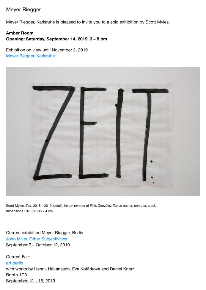 Scott__Myles's tweet photo. My solo show ,Amber Room’ opens today at Meyer Riegger, Karlsruhe. Come on down. 3-8pm #scottmyles #meyerriegger #Karlsruhe https://t.co/Q1OgaIILiT https://t.co/9x5KTEKaBJ