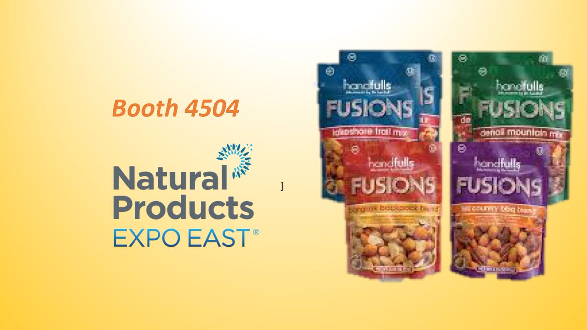 handfullssnacks's tweet photo. At #ExpoEast? Today is the last day to try some of the delicious snacks so stop by booth 4504. https://t.co/khJCw720B2