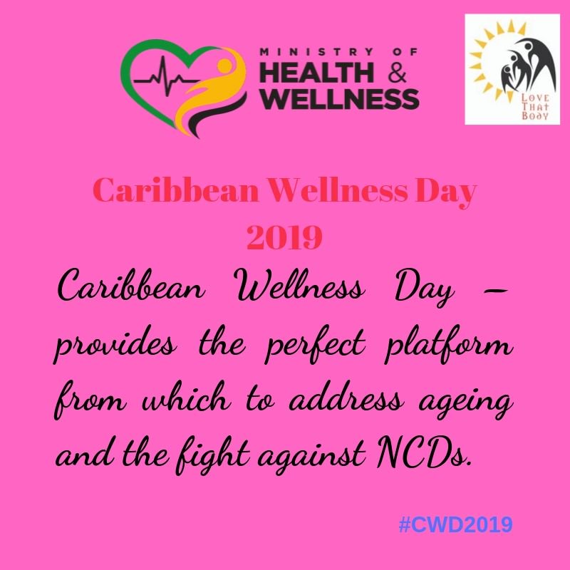 themohwgovjm's tweet photo. Today is Caribbean Wellness Day 2019. Remember, healthy ageing starts now.
@christufton #CWD2019 #AgeHealthy https://t.co/THjudG7zOd