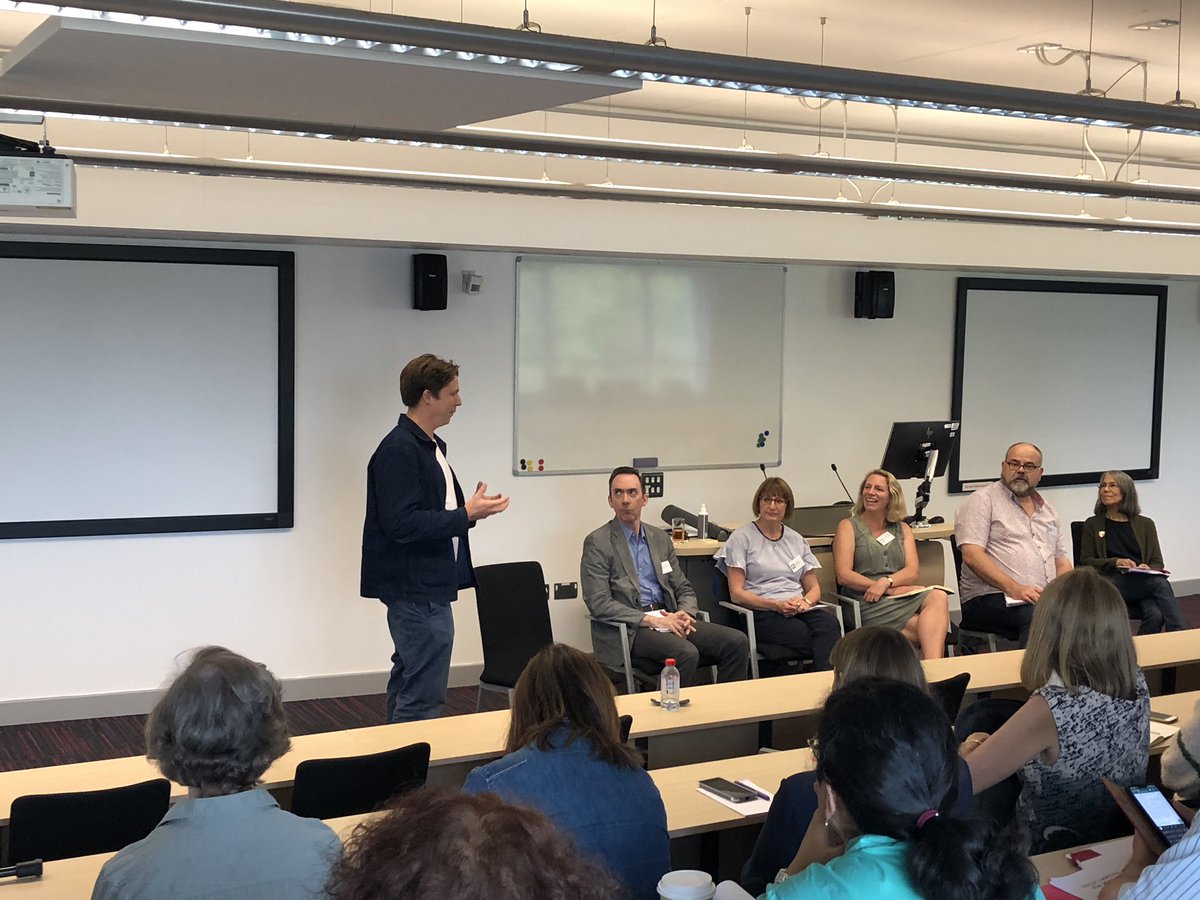 Plenary panel bringing our #lessing100 conference to a close, featuring prominent #dorislessing scholars <a href="/corneliuscoll/">Cornelius Collins</a>, Susan Watkins, <a href="/alice_ridout/">Alice Ridout</a>, @Contempislesfic, <a href="/aajjyotsna/">Josna Rege</a> and Robin Visel, chaired by organiser <a href="/matthewtaunton/">Matthew Taunton</a>.