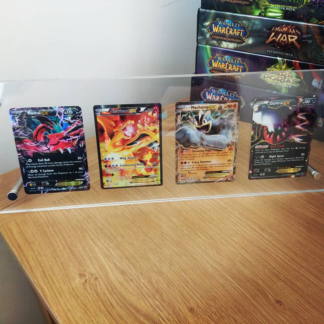 Mazza666Gaming's tweet photo. Loving my new #Pokemon #pokemondisplay #pokemondisplayframe #nintendo #teamemmmmmsie #geek #nerd #charizard #machamp #yvetal #darkrai #art #artwork https://t.co/bjYsVevffD