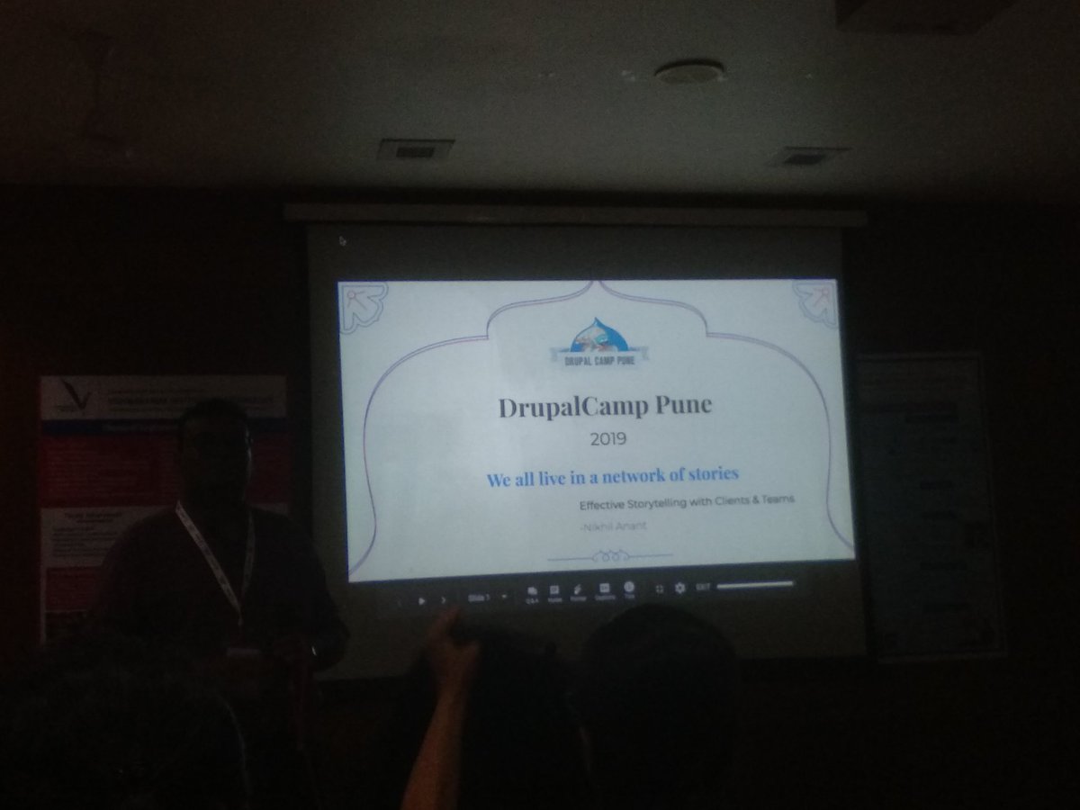 <a href="/nikanant/">nikhil anant</a> delivered a session called "we all live in a network of stories | Effective storytelling with clients &amp; teams" #DCP19