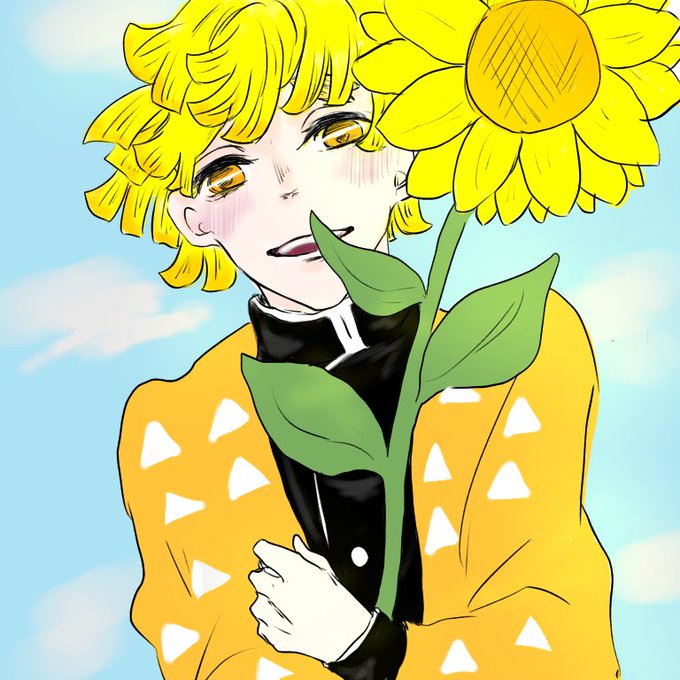 ゆきさんがTwitterに投稿した我妻善逸(鬼滅の刃)のイラスト。