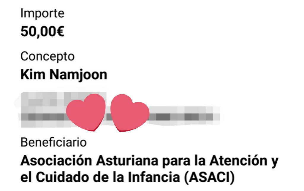 BTSRapLineSpain's tweet photo. ¡Hola Army's!
Aquí tenéis el resultado de nuestro proyecto por el cumpleaños de Namjoon. Hemos conseguido recaudar 50€ que ya hemos donado en su nombre a #ASACI.
Gracias, de corazón, a aquellas personas que han puesto su granito de arena y nos han apoyado en esto💜
🐨🐱 https://t.co/dffgoJgJFU