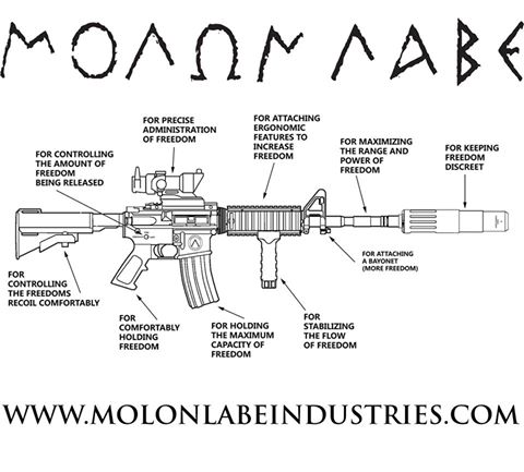 ChrisVomvos's tweet photo. @DailyCaller The #FreedomRifle is #modernmusket. The answer to Beto the Beta is clear Molon Labe https://t.co/LjgIxL1eq2