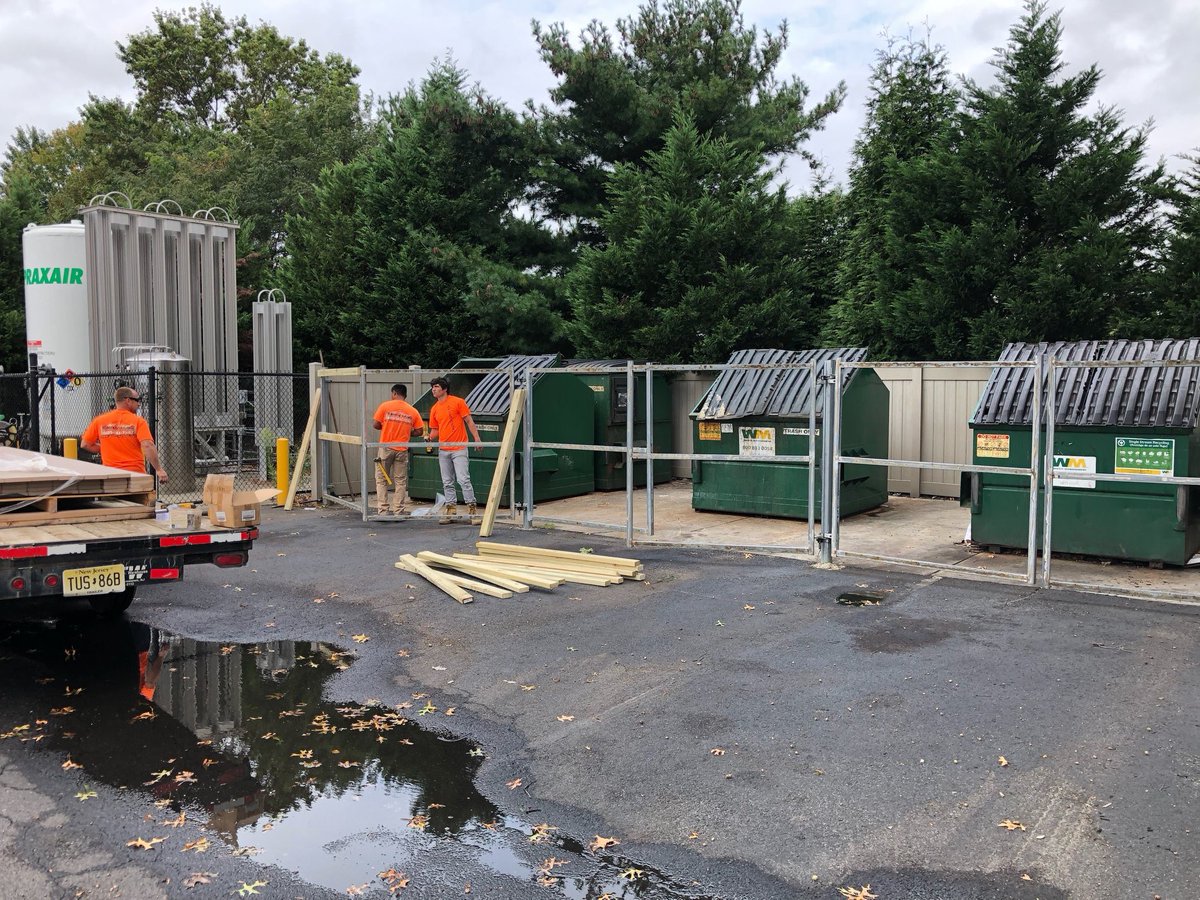allvinylfence's tweet photo. New security #fence project at Jefferson Washington Township Hospital in Sewell. Beginning to finished project. https://t.co/dNo70QNPY9