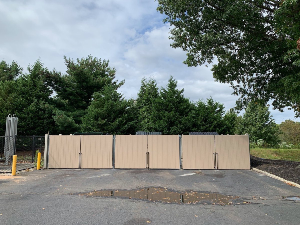 allvinylfence's tweet photo. New security #fence project at Jefferson Washington Township Hospital in Sewell. Beginning to finished project. https://t.co/dNo70QNPY9