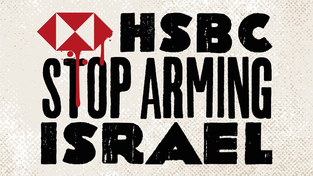 nw_nicholas's tweet photo. People across the UK are taking action today against #HSBComplicity with Israel’s arms trade. @HSBC must divest from @CaterpillarInc and #StopArmingIsrael https://t.co/J536wKdWuo