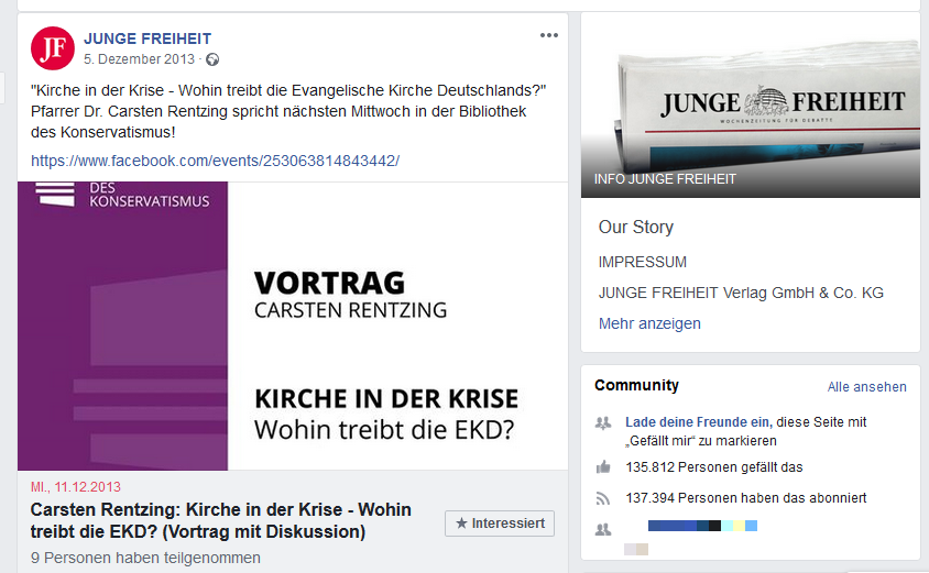saxokalypse's tweet photo. Bereits 2013 hielt #Rentzing einen Vortrag in der Berliner "Bibliothek des Konservatismus", die @DerSPIEGEL als "einen der wichtigsten Treffpunkte der Neuen Rechten in Berlin" bezeichnet. im Nachhinein will Rentzing über die Hintergründe dieser Institution nichts gewusst haben. https://t.co/0GwzORVQ0I