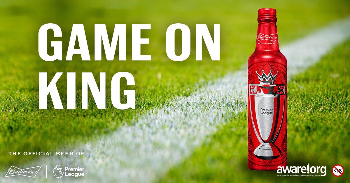 BudweiserSA's tweet photo. The King of Beers brings you closer to the game once again! Predict who you think will win between Man United and Leicester City and you could stand a chance to win a 6-pack of Budweiser, on us🍺@Budfootball #BeAKing
#KingofBeers #EPL T’s &amp; C’s apply https://t.co/wLX0yIJLlw