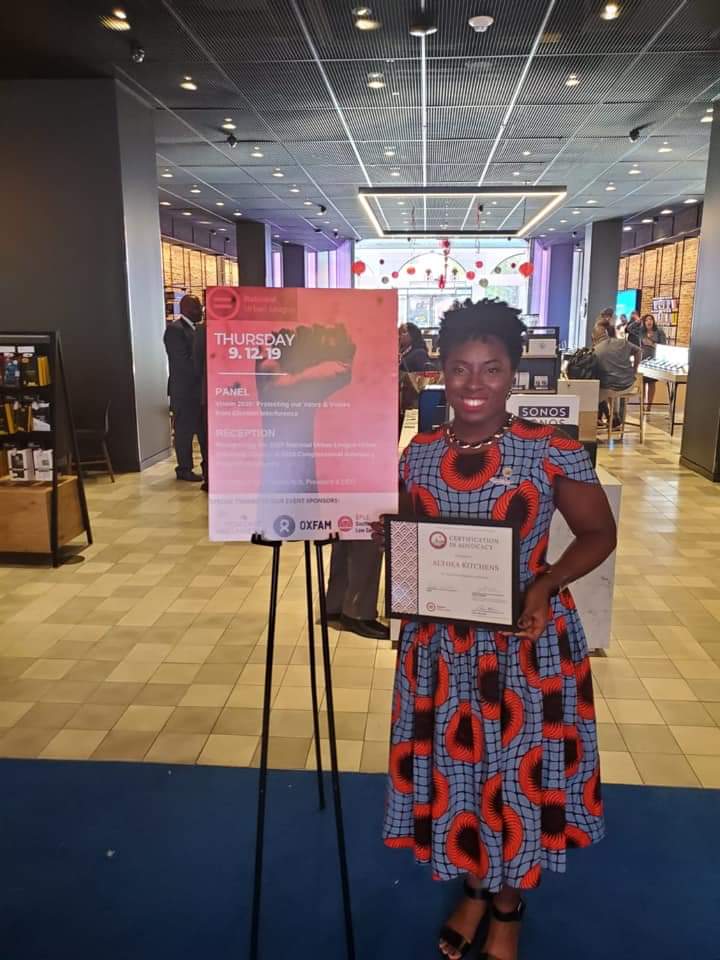 BronxAlumnaeDST's tweet photo. #BxACDST congratulates our president, Althea Kitchens, for completing the @NatUrbanLeague Washington Bureau Advocacy Program! Check out her certificate from the #CBCALC19. Thank you for your continued display of #ExcellenceInLeadership https://t.co/PWo12937D0