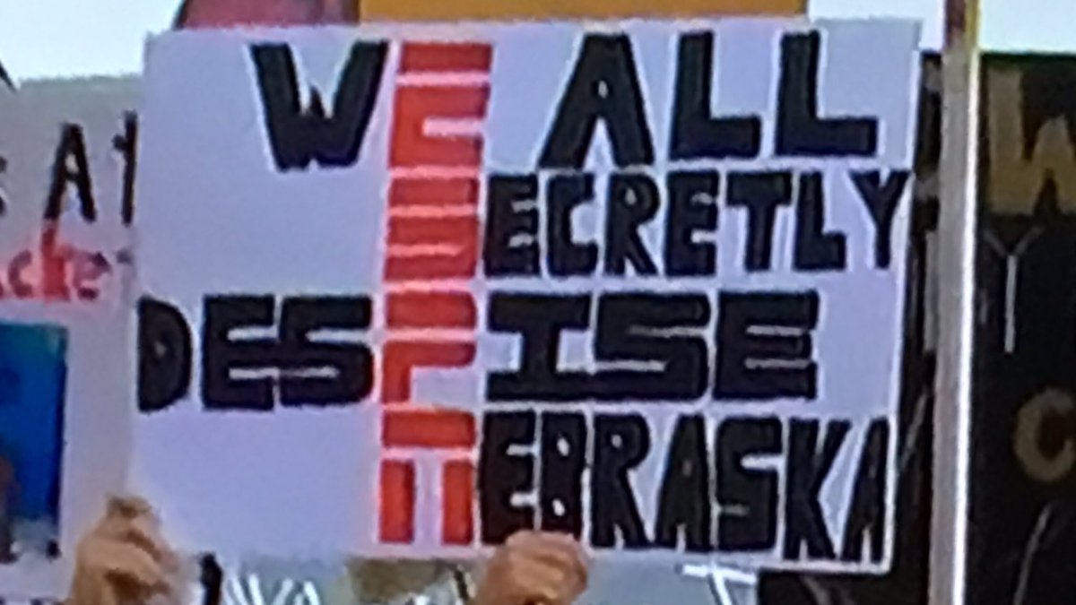 RedditCFB's tweet photo. “We all secretly despise Nebraska” sounds right for #IOWAvsISU, only not so secret...  #GameDaySigns https://t.co/pOK2fndn2c