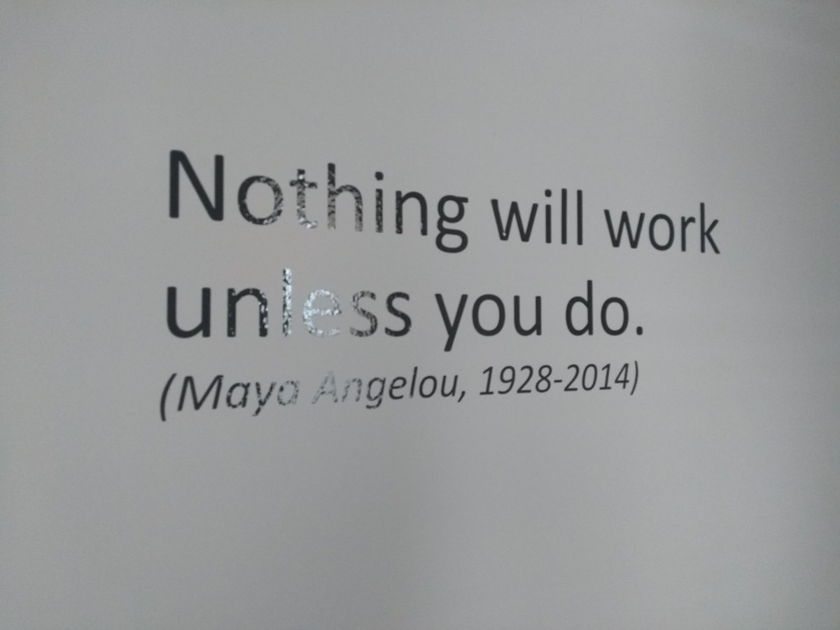 shadowfax06's tweet photo. Good mantra for the learning journey that lies ahead, "Nothing will work unless you do." Thanks Ciaran, Enda and Liam for your kind welcome on my first day @SchoolofEdUCD #MEd #PDEL https://t.co/p89WBR6ouF