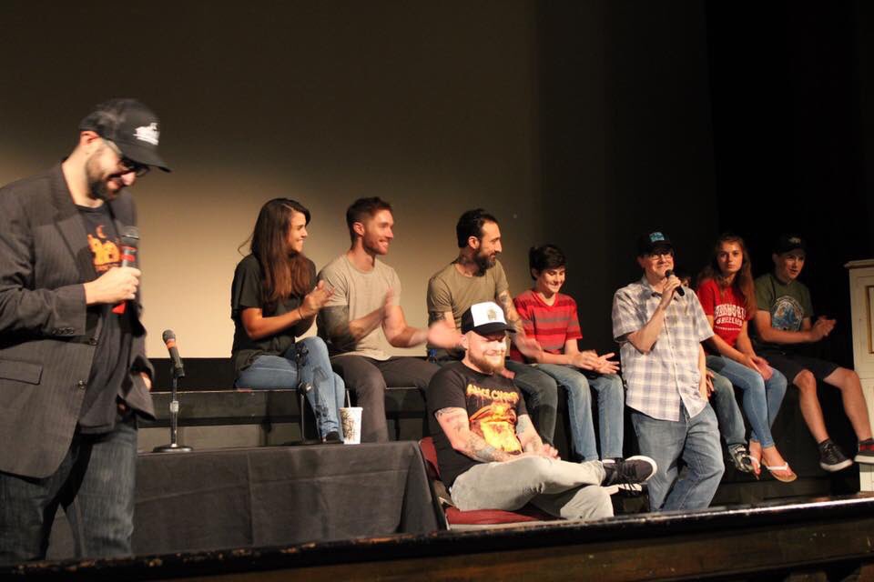 monsteropoliSTM's tweet photo. Thanks to everyone who turned out for the @CantonPalaceThr premiere of #Momo the #Missouri Monster! Also, great to meet #Monsteropolis listeners—we appreciate your support. @SmlTownMonsters https://t.co/wduPTamfjA