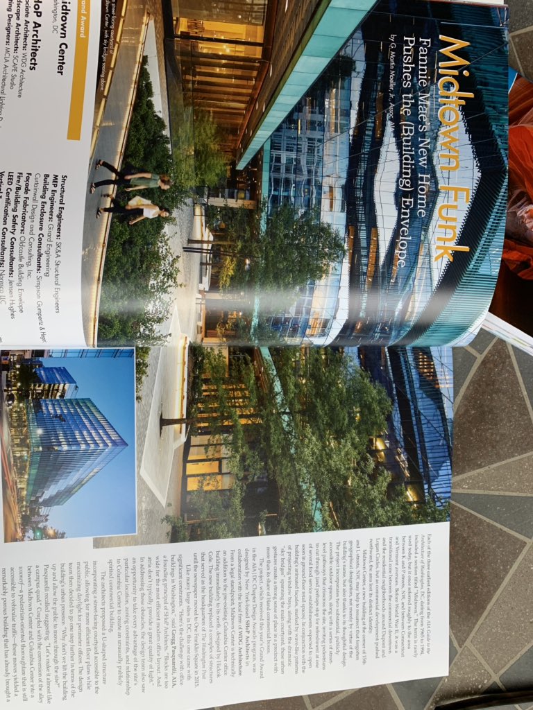 kennethpiner's tweet photo. Yesterday passing #midtowncenterdc & admiring the work of @SHoPArchitects - today discovered it was the cover of the current Architecture DC mag & read more about it. Cool building. Go see it. 15th & L, NW DC. #architecture https://t.co/wleHKFUcQn