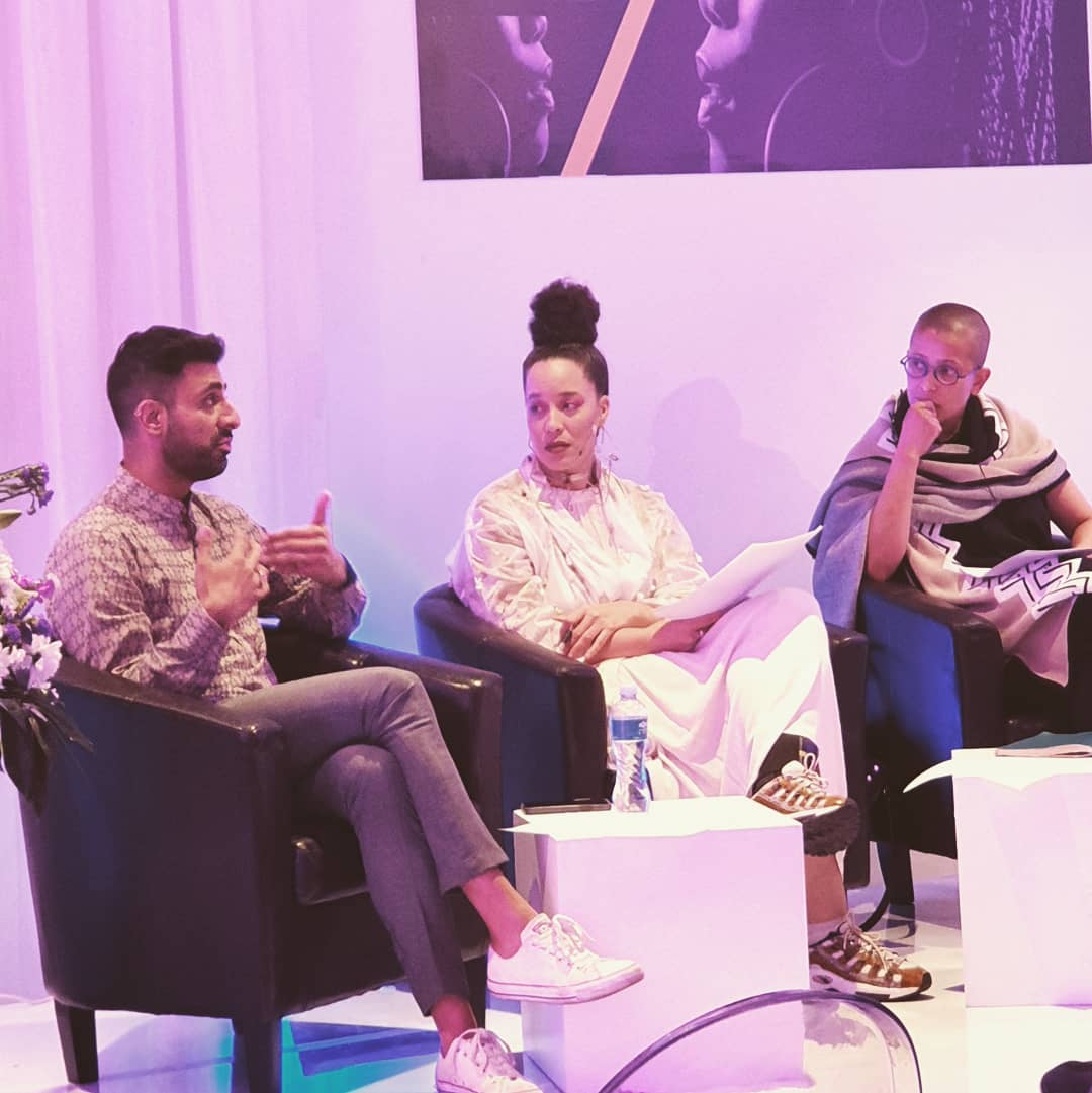 StandardBankArt's tweet photo. Thank you to every person who participated today at the #thissongisfor exhibition and panel talk. #GabrielleGoliath created a very honest and safe space for an important conversation with her art. #AfricanheART https://t.co/CjgSUvMMCd