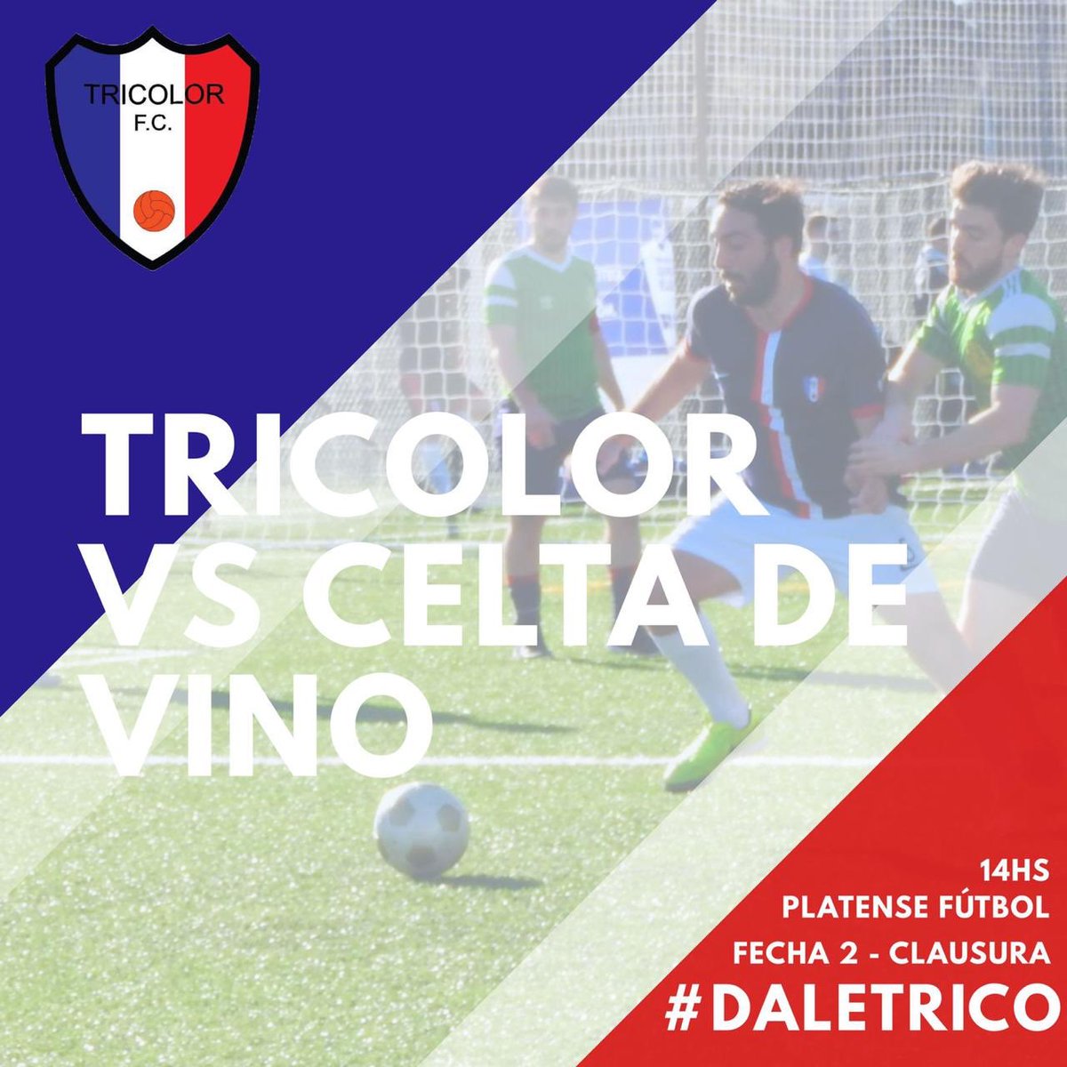 FCTricolor_'s tweet photo. ¡HOY JUEGA EL TRICO!
Desde las 14, el campeón enfrentará a Celta de Vino por la segunda fecha del Torneo Clausura en la sede de Platense. #DaleTrico🔵⚪️🔴 #TodoTrico #VamosTrico https://t.co/SWWVECLtbb