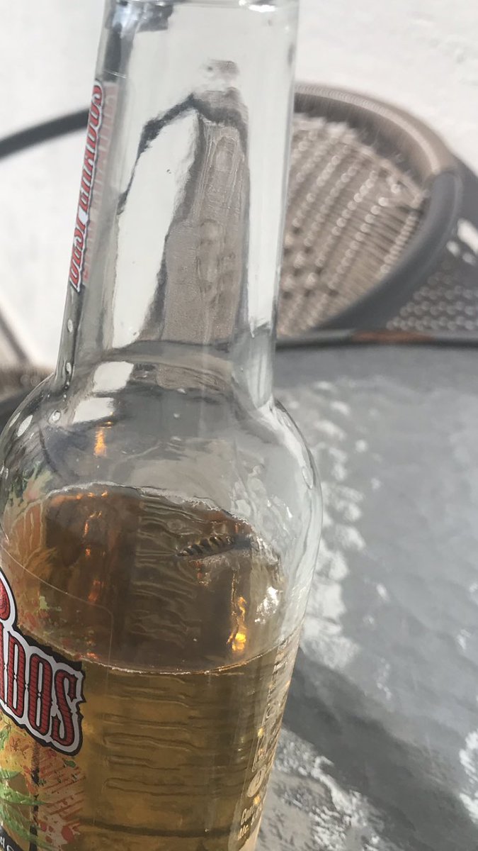 Turned my back for 2 seconds wasp now drinking my desperado😢