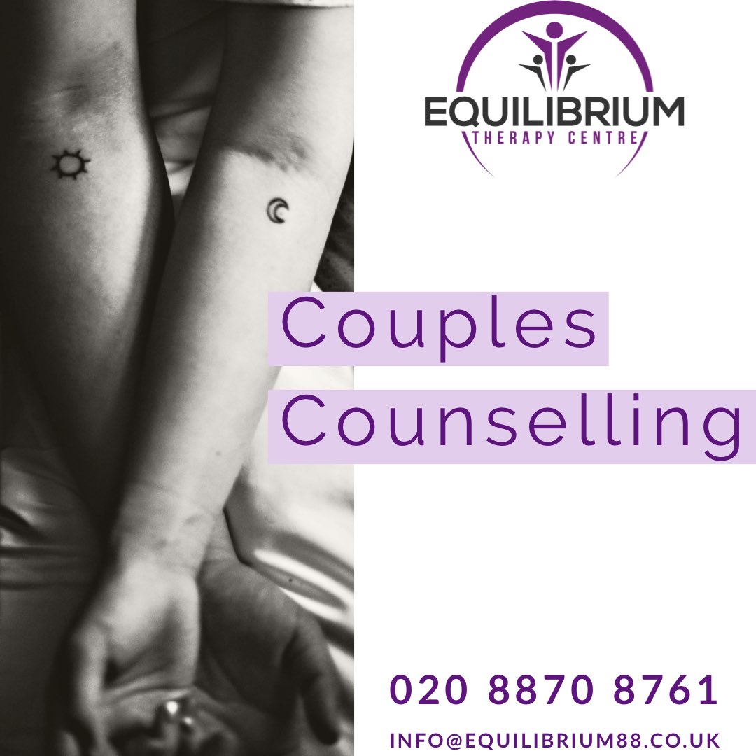 EquilibriumSW18's tweet image. Why you may want to see a couples counsellor:
🔸 increasing conflicts 
🔸 commitment problems
🔸 family difficulties and adjustment issues
🔸 Trust issues
🔸 infidelity 
🔸 explore the effects of past relationships
.
#counselling #southfields #sw18 #sw19 #sw17 #wandsworth