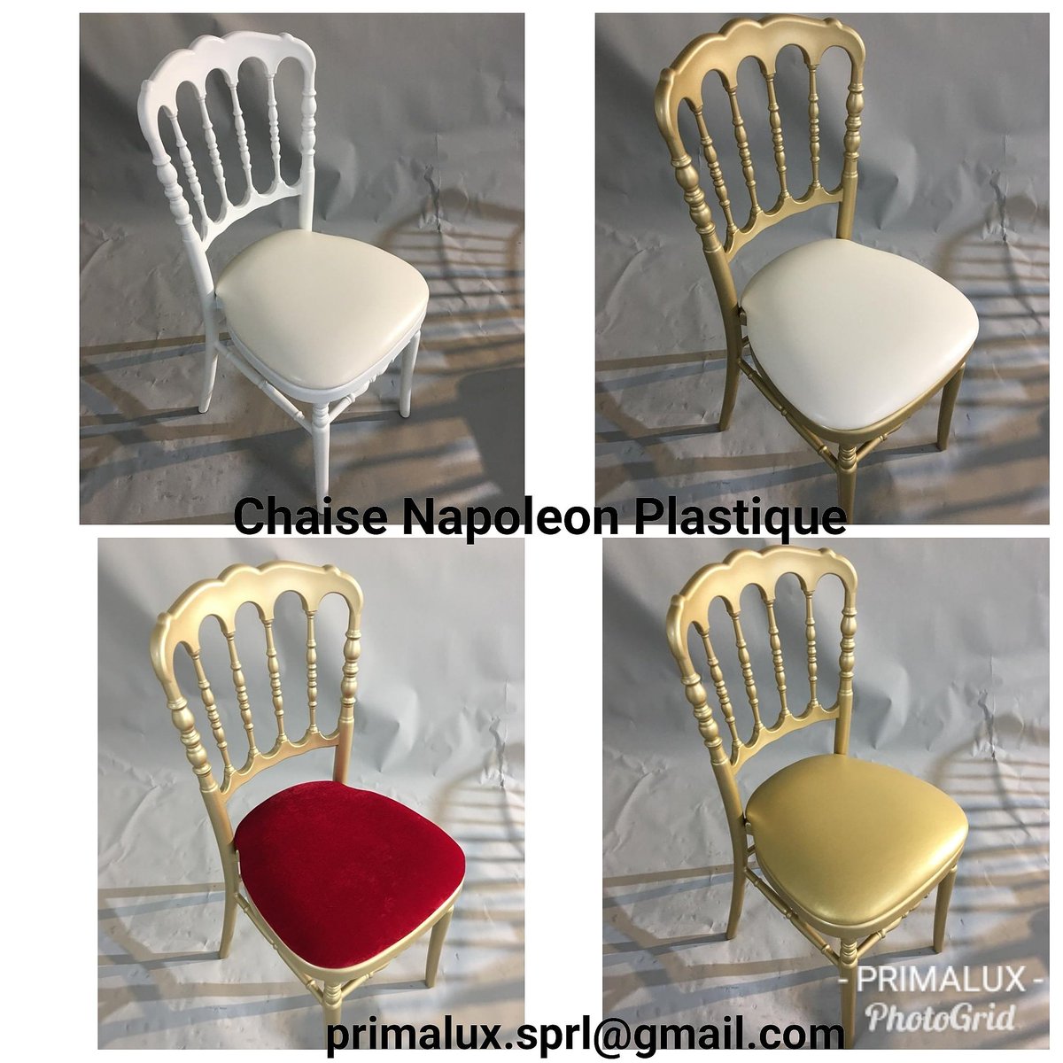 MatdeReception's tweet image. Nouvelle Création,  chaise Napoléon crée par injection de plastique dans un moule.
