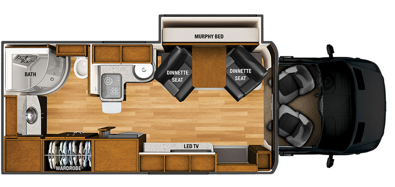 Regency_RV's tweet photo. Check out the Murphy bed on the NEW Ultra Brougham! Open floor space when it's not in use - then pull the Murphy bed down and Voila! Time to rest! #UltraBrougham #Glamping https://t.co/1jAAtiKgiK