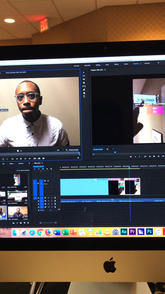 justusjermaine's tweet photo. Good morning everyone! I am currently editing my video on Adobe Premiere! I’ve got @MSUMPPD and @profalmorgan for teaching me how to use Adobe programs. #ONA19 #ONA2019 #HBCUatONA https://t.co/ERlCxW9zPf