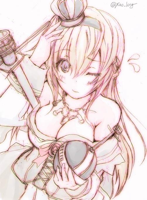 ウォースパイトさん。両手がふさがっているので王冠のズレを直すのにちょっと苦戦中。
#艦これ版深夜の真剣お絵描き60分一本勝負
#艦これ版真剣お絵描き60分一本勝負_20190914 