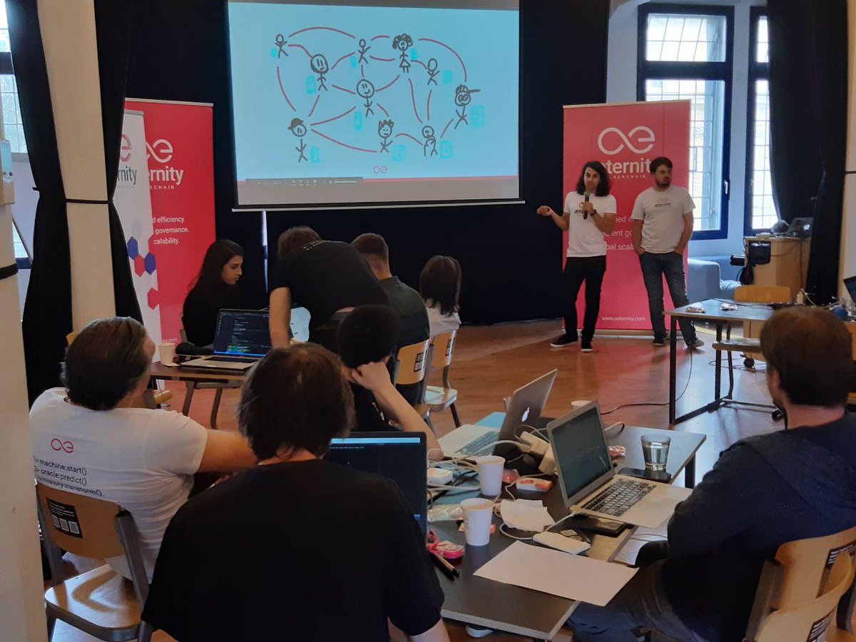 aeternityTECH's tweet photo. The Universe One Hæckathon is ongoing!

Get the latest updates in Telegram: https://t.co/CK2JfgsDKk

Watch live: https://t.co/QRRjO1wNiw

@paralelnapolis @milen_radkov @em @PabloCoirolo #aeUni #blockchain #development #aepps https://t.co/ZpU5kk6pJZ