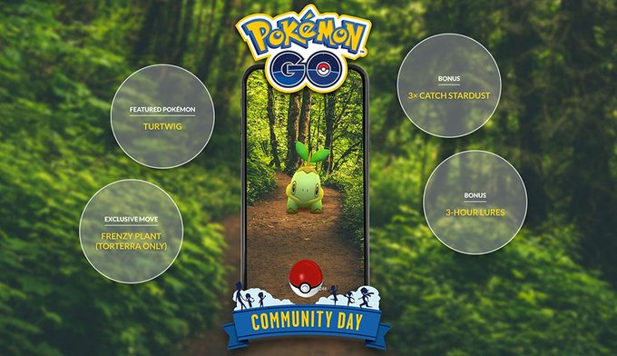 Pokemon Go Community Day News The September Pokemongocommunityday Starts Tomorrow And Will Start At 11am And Go Until 2pm Make Sure To Evolve Your Grotle Up To Two Hours After