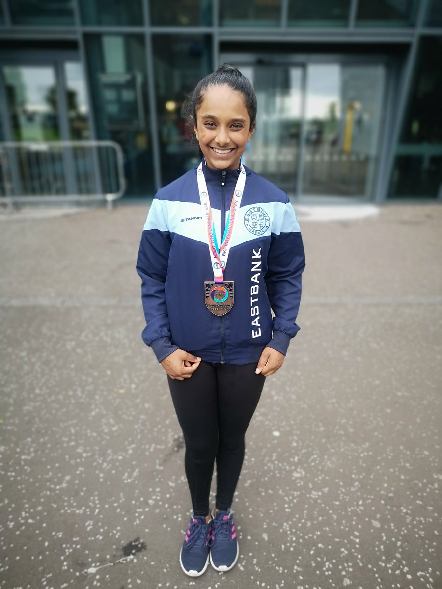 anirpandit's tweet photo. Bronze ! At the British International Open 2019 ! What a superb performance by #weechamp ! Could not be prouder and she gave herself a  brilliant birthday gift as well ! Onwards and Upwards ! 

@Kelvinside1878 @KA_Active @EastbankKarate @sportscotland @ThisGirlCanUK https://t.co/dbZMv4iYTO