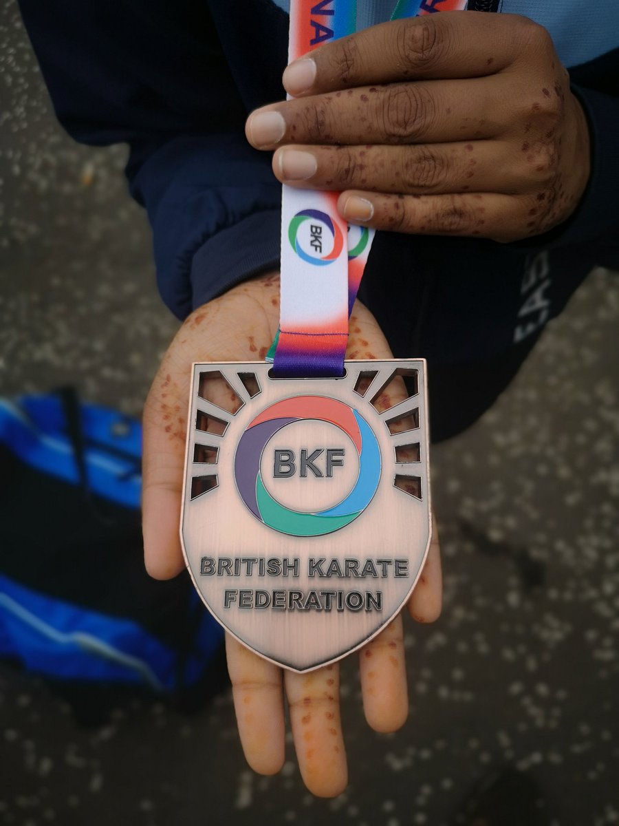 anirpandit's tweet photo. Bronze ! At the British International Open 2019 ! What a superb performance by #weechamp ! Could not be prouder and she gave herself a  brilliant birthday gift as well ! Onwards and Upwards ! 

@Kelvinside1878 @KA_Active @EastbankKarate @sportscotland @ThisGirlCanUK https://t.co/dbZMv4iYTO