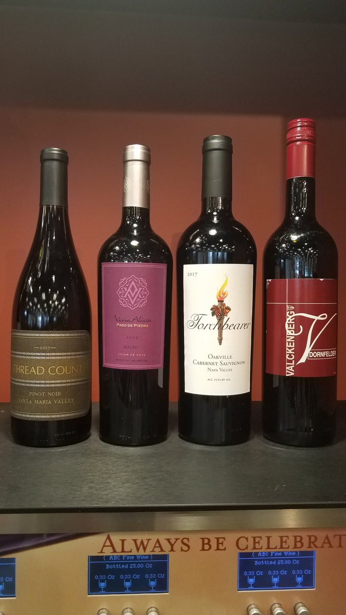 ABCwineBillK's tweet photo. Come by for a taste. Great whites, reds and a rosé. #winesontap https://t.co/UgQCf2gs7G