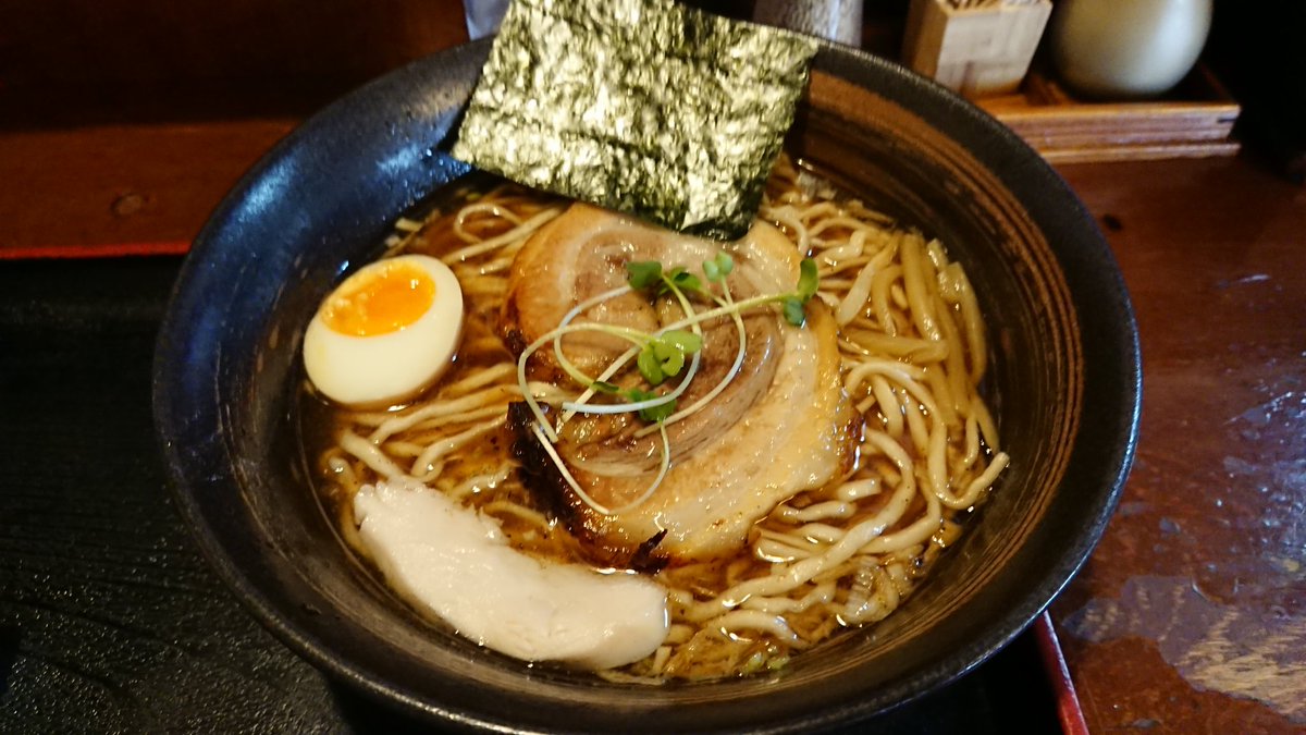むら 和風らーめん凪 富士見市 凪ラーメン醤油 うまい この麺は好きだなー 焦がし醤油美味しそうだから次はそれで