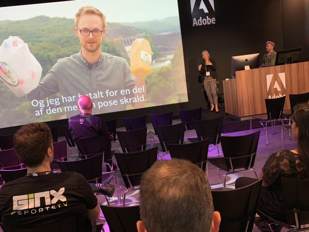 MortenDenmark's tweet photo. #tv2echo on Adobe stage at IBC2019, Sharing all that they have learned about producing content for a young audience #IBC2019 #adobe https://t.co/lED6MLyoA7