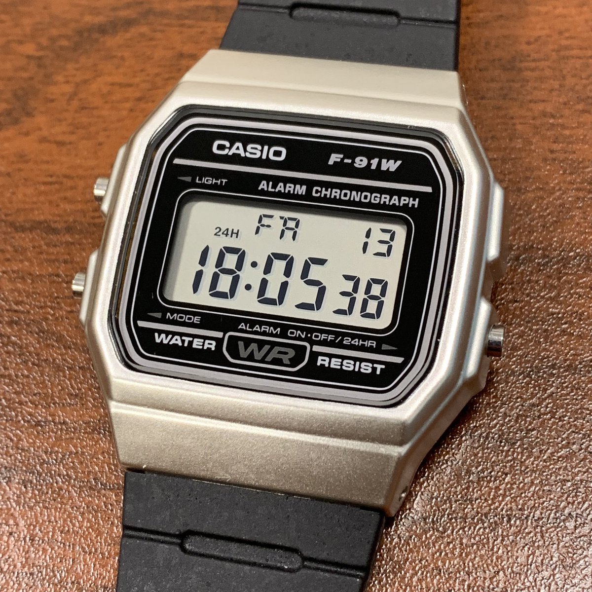 casio f91w silver