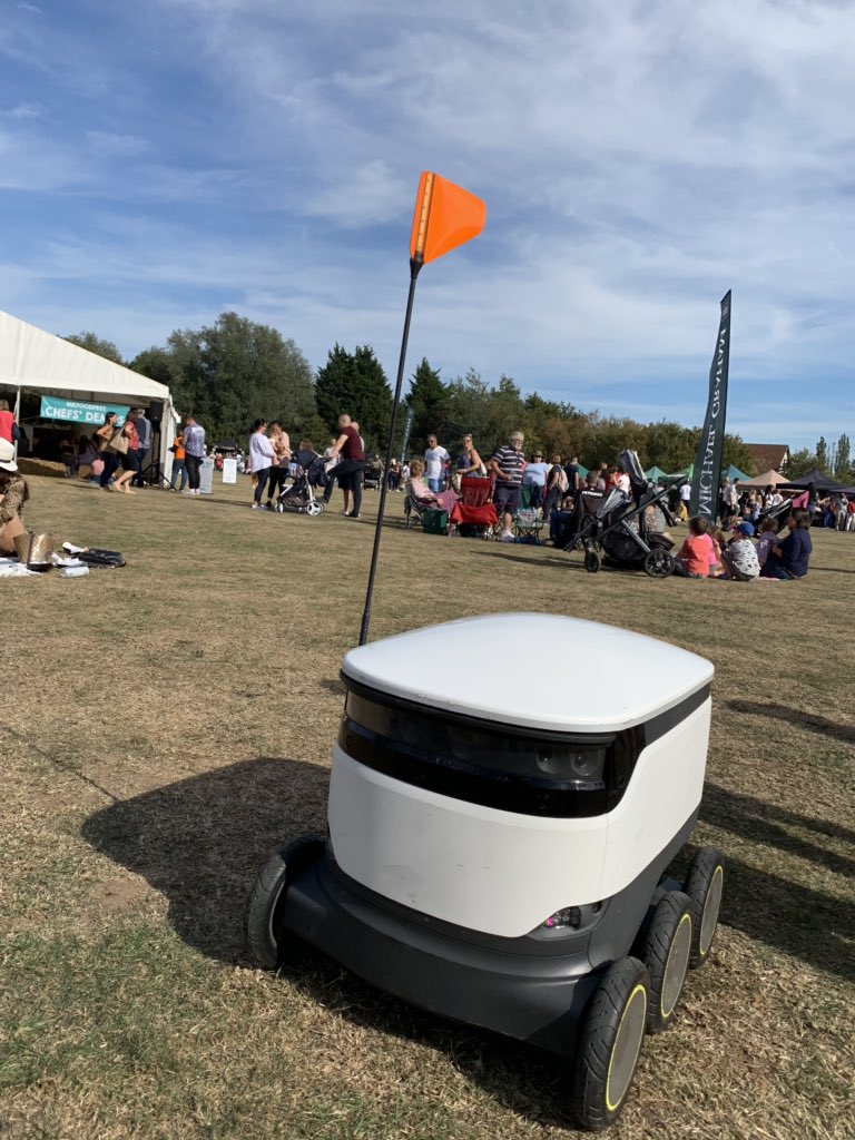 Still makes me smile when I bump into one of the delivery robots in the wilds of #mk