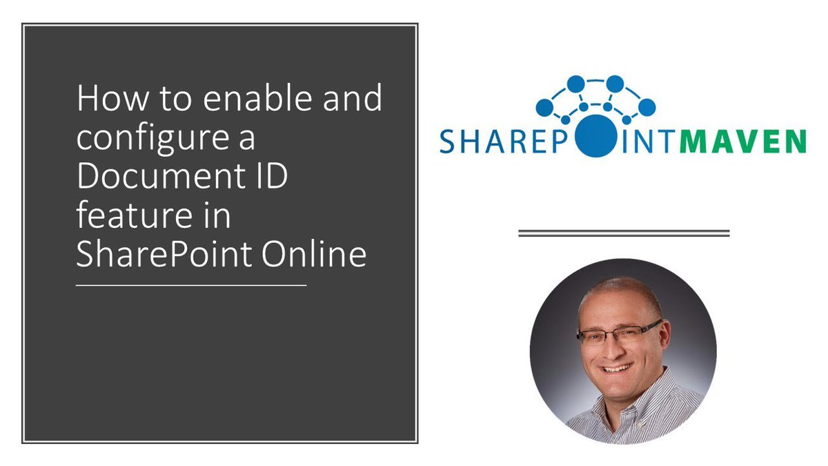 gregoryzelfond's tweet photo. [VIDEO] #SharePointTips Enabling and configuring a Document ID feature in SharePoint Online is not too difficult if you know how! Here's a quick tutorial: https://t.co/w8WmueS2Ih https://t.co/s6OJlOXHjs