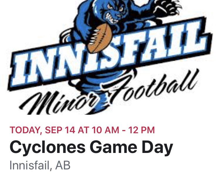 Come down and watch some Peewee Cyclones Football! <a href="/TownofInnisfail/">Town of Innisfail</a> @innisfailprovin
